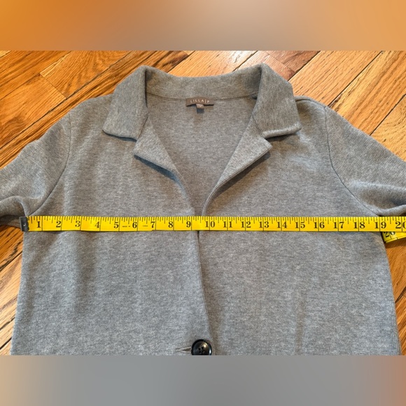 Lila P Long Sleeve One Button Gray/Black Cardigan Sweater Women’s Size M - Picture 15 of 16